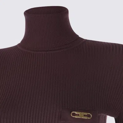 Elisabetta Franchi Dark Red Knitwear