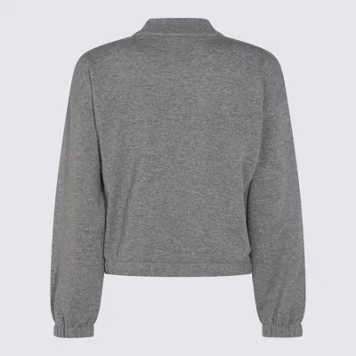 Fabiana Filippi Casual Jacket With Elastic Hem And Side Pockets In Gray