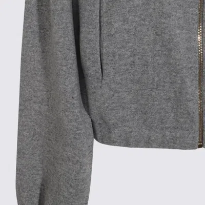 Fabiana Filippi Casual Jacket With Elastic Hem And Side Pockets In Gray