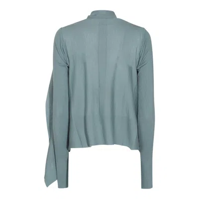 Rick Owens Draped Ribbed Crewneck Knitwear With Long Sleeves