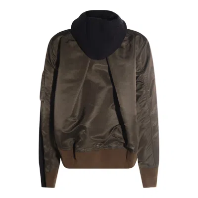Sacai Sweaters Navy/khaki In Black