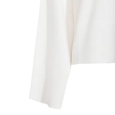 Brunello Cucinelli Ribbed Turtleneck Knitwear Long Sleeves In White