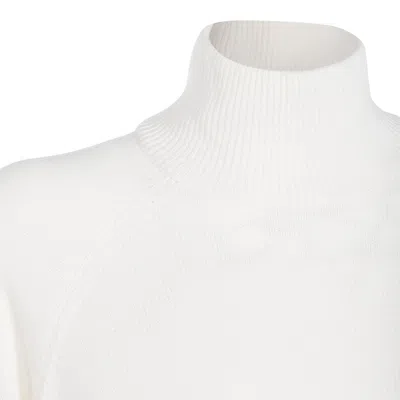 Brunello Cucinelli Ribbed Turtleneck Knitwear Long Sleeves In White