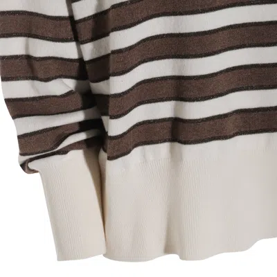 Brunello Cucinelli Crewneck Striped Knitwear Ribbed Cuffs