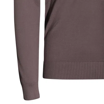 Malo Ribbed Crewneck Sweater With Long Sleeves In Brown