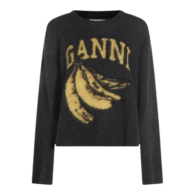 Ganni Jersey With Banana And Logo