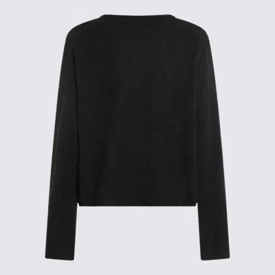 Ganni Jersey With Banana And Logo In Black