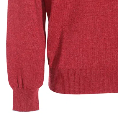 Brunello Cucinelli Cashmere Crew Neck Sweater In Red