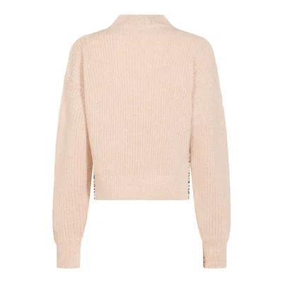 Marni Ribbed Knit Crewneck Dropped Shoulders In Neutral