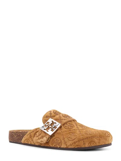 Tory Burch T Monogram Mellow Jacquard Suede Mule