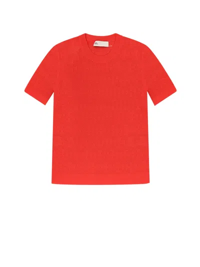 Tory Burch T-monogram Viscose Blend Top In Red