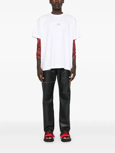 Mm6 Maison Margiela Cotton Crew-neck T-shirt With Numeric Signature Patch