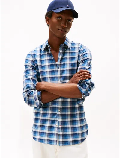 Tommy Hilfiger Slim Fit Check Stretch Poplin Shirt In Multi