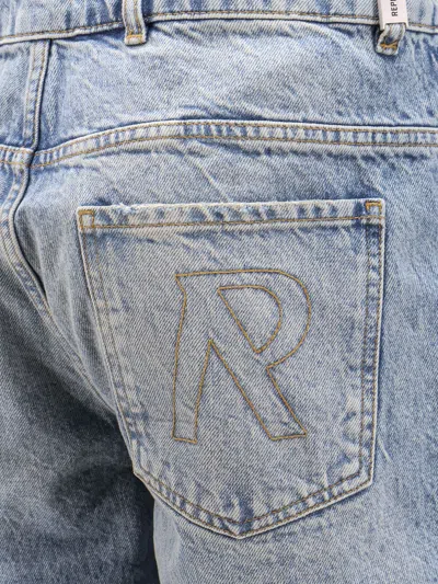 Represent Tailored Stone-washed Denim Bermuda Shorts In Blue
