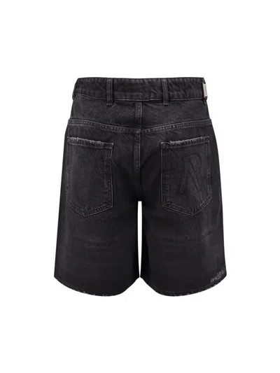 Represent Tailored Stone-washed Denim Bermuda Shorts In Black