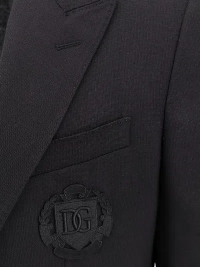 Dolce & Gabbana Taormina Wool Blazer In Black