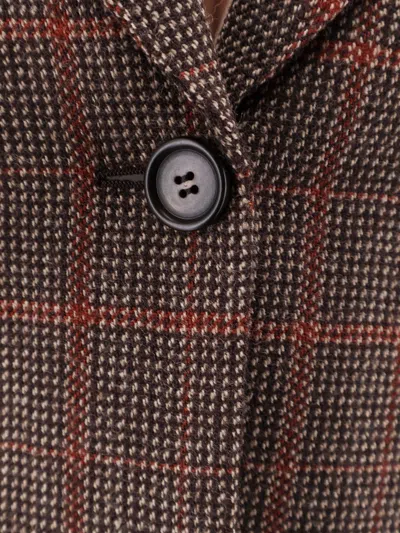 Chloé Tartan Wool Blazer With Shoulder Pads