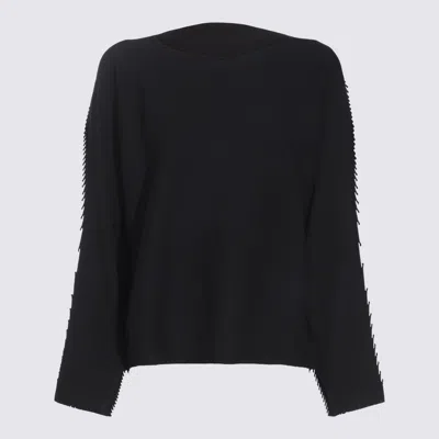 Issey Miyake Black Campagne Sweater In Black