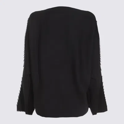 Issey Miyake Black Campagne Sweater In Black