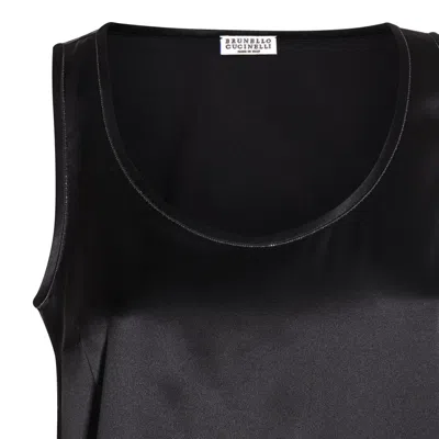 Brunello Cucinelli Top Blacks And Greys In Black