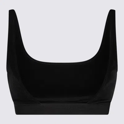 Tom Ford Stretch Lustrous Velour Signature Bralette Clothing In Black