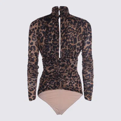 Blumarine Sleeved Animal Print Top In Animal Print