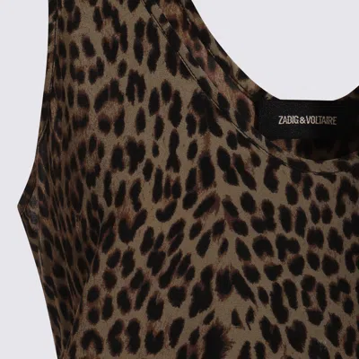 Zadig & Voltaire Tarysa Leopard Print Tank Top In Brown