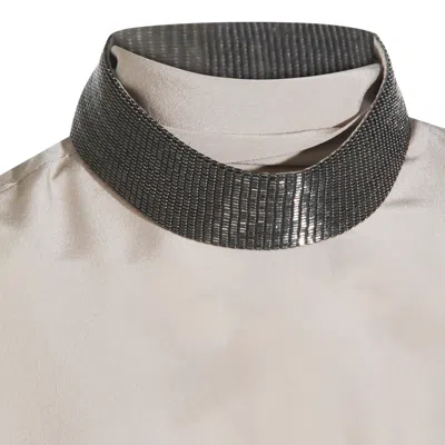 Brunello Cucinelli Top Silver Beige In Multi