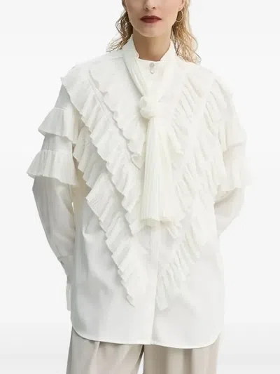 TILJA 褶饰荷叶边罩衫