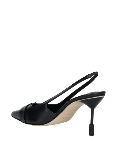 Msgm Slingback Leather Pumps In Black