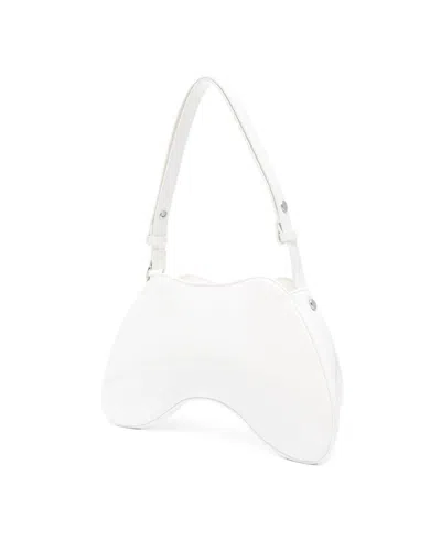 Diesel Play-glossy Shoulder Bag In White