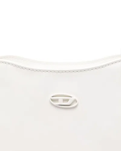 Diesel Play-glossy Shoulder Bag In White