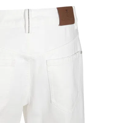 Brunello Cucinelli Trousers Light And Natural In White