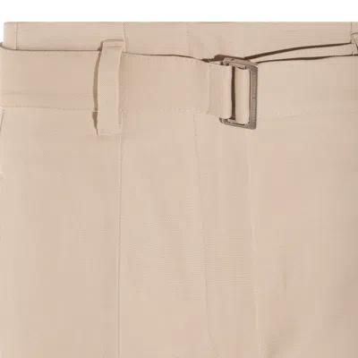 Brunello Cucinelli Belt Loops Trousers With Side And Back Pockets In Brown