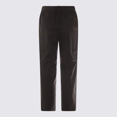 Antonelli Black Cotton Pants In Gray