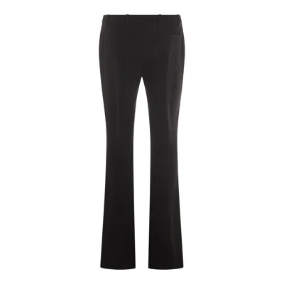 Alexander Mcqueen Casual Flared Leg Trousers With Belt Loops In Black
