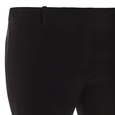 Alexander Mcqueen Casual Flared Leg Trousers With Belt Loops In Black