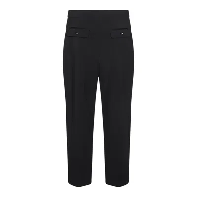Elisabetta Franchi Flap Pockets High Waist Pleated Trousers In Black