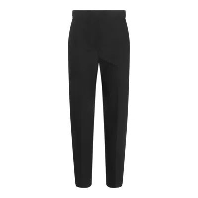 Brunello Cucinelli Relaxed Fit Trousers With Side Pocket And Belt Loops In Black