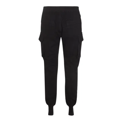 Rick Owens Drkshdw Mastodon Drawstring Cargo Trousers In Black