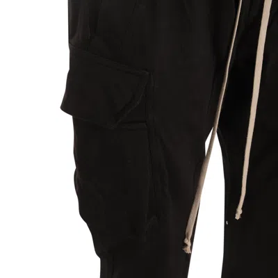 Rick Owens Drkshdw Mastodon Drawstring Cargo Trousers In Black