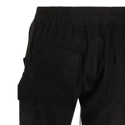 Rick Owens Drkshdw Mastodon Drawstring Cargo Trousers In Black