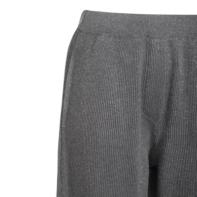 Brunello Cucinelli Cotton-blend Jersey Wide-leg Pants In Gray