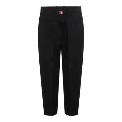 Thom Browne Trousers Blacks And Greys In Black