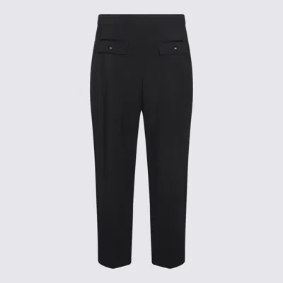 Elisabetta Franchi Flap Pockets High Waist Pleated Trousers In Black