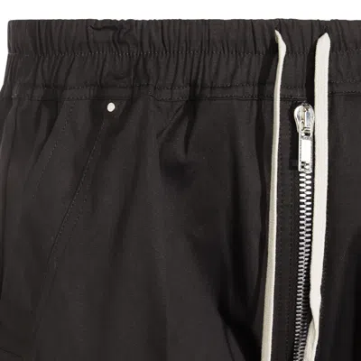 Rick Owens Straight Leg Trousers Eyelet Accents In Black
