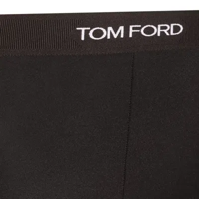 Tom Ford Logo Stretch Lycra Leggings In Black