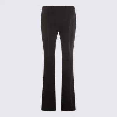 Alexander Mcqueen Casual Flared Leg Trousers With Belt Loops In Black
