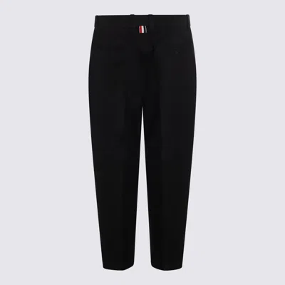 Thom Browne Trousers Blacks And Greys In Black