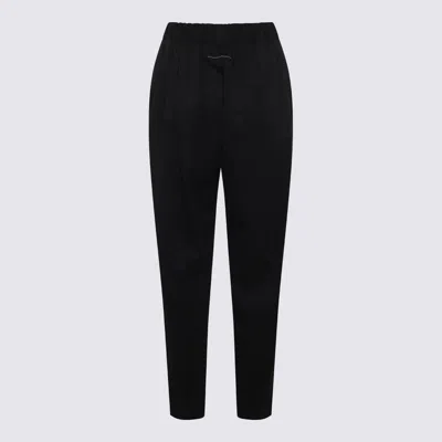 Mm6 Maison Margiela Trousers Featuring Elastic Waistband And Back Pocket In Black